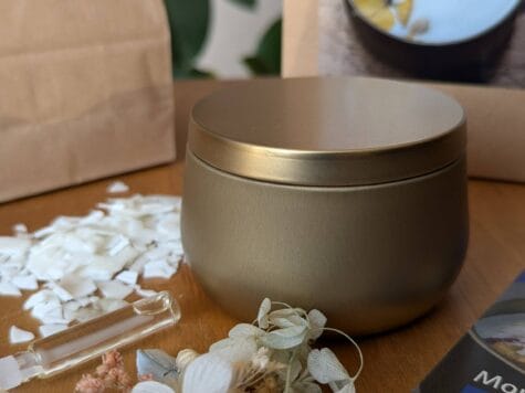 Kit bougie fleurie parfumée