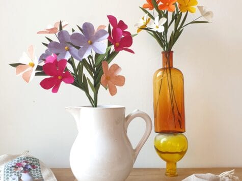 Kit DIY fleurs de lin en papier népalais