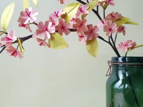 Kit DIY 2 branches de cerisier en papier népalais