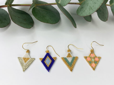 Kit de perles : Boucles d’oreilles Triangles