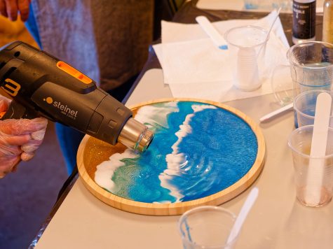 Atelier vagues en résine