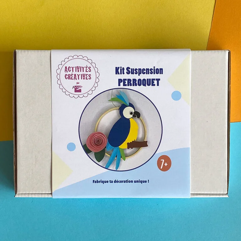 Cercle PERROQUET en papiers pré-découpés