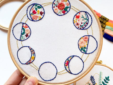 Kit de broderie : Phases de Lune