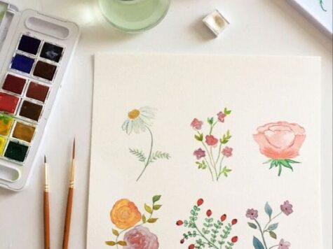 Atelier aquarelle fleurie