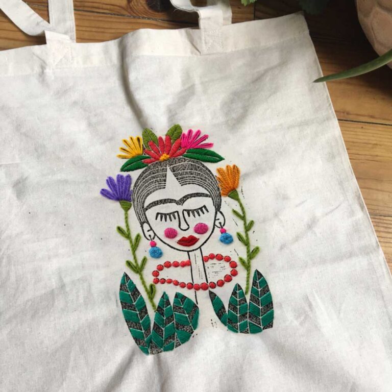 KIT DE BRODERIE TOTE BAG FRIDA