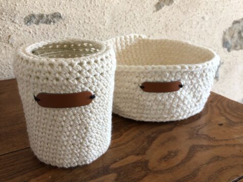 Atelier crochet déco : Corbeille ou pot a crayons