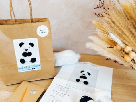 Kit crochet mini panda