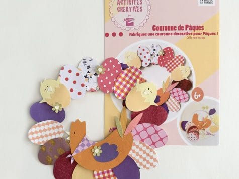 KIT CRÉATIF- Fabrique ta couronne décorative en papier pour Pâques