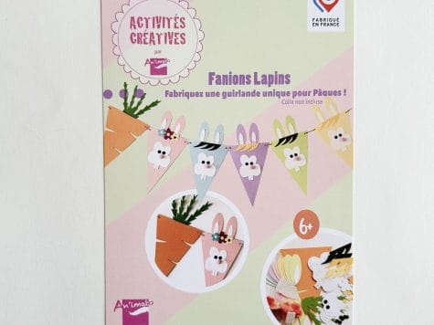 KIT CRÉATIF – Fabrique ta guirlande LAPINS DE PÂQUES – à coller
