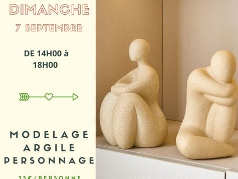 Sculpture argile Personnage.
