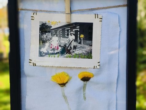 Broderie sur photo et carte ancienne