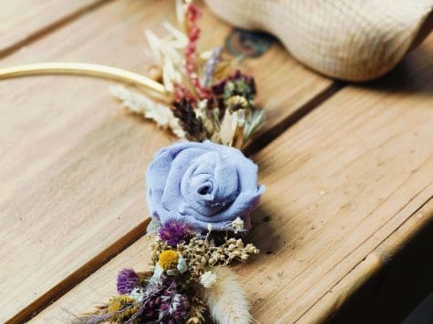 Atelier couronne de fleurs séchées