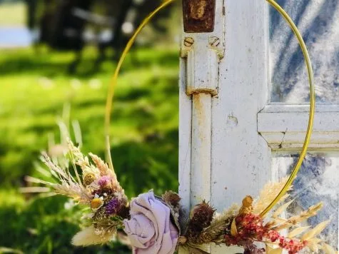 Atelier couronne de fleurs séchées