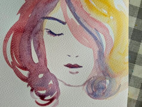 Le Visage à l&rsquo; aquarelle