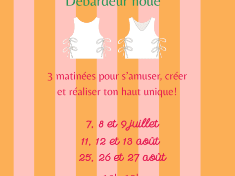 Stage enfant création d’un débardeur noué
