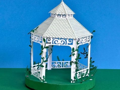 Kit en papier DIY – Kiosque fleuri