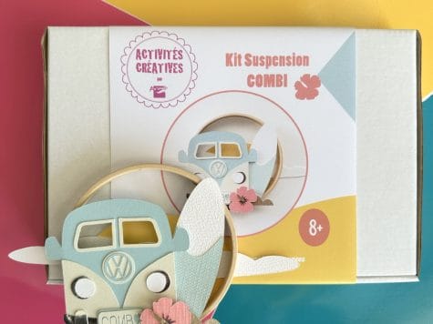 KIT CRÉATIF – fabrique une déco COMBI avec un cercle en bois – à coller