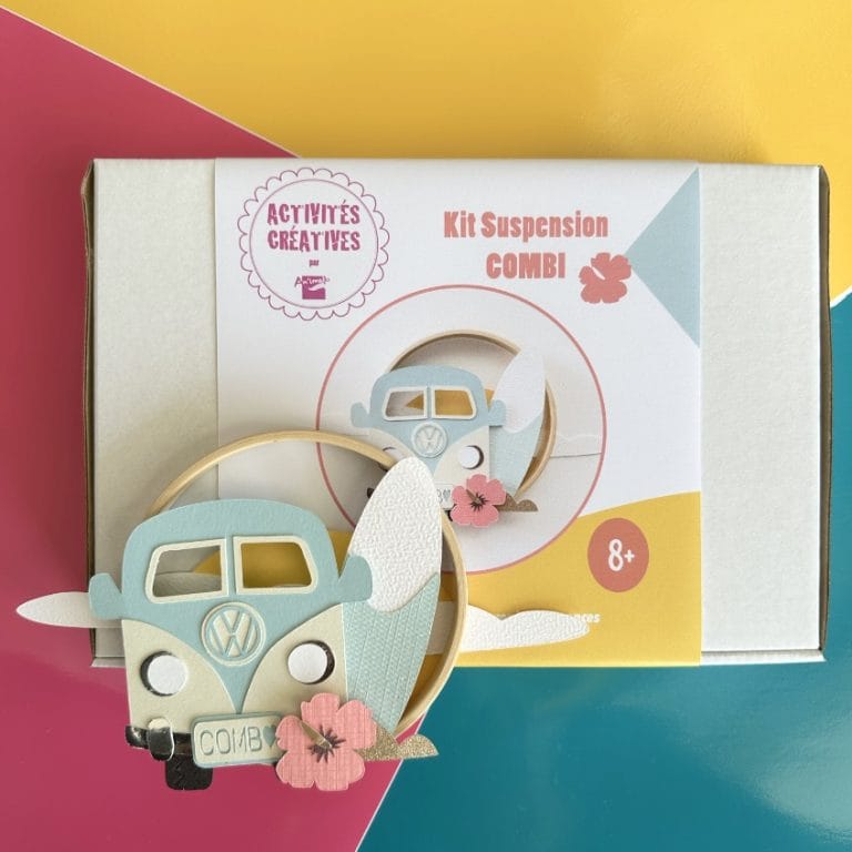 KIT CRÉATIF – fabrique une déco COMBI avec un cercle en bois – à coller