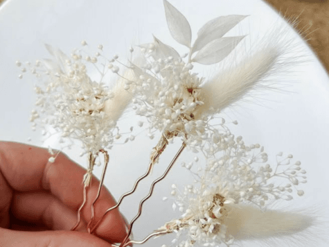 Festival du Mariage : épingles à chignon en fleurs séchées