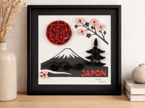 Kit DIY creation en quilling  Japon Mont Fuji