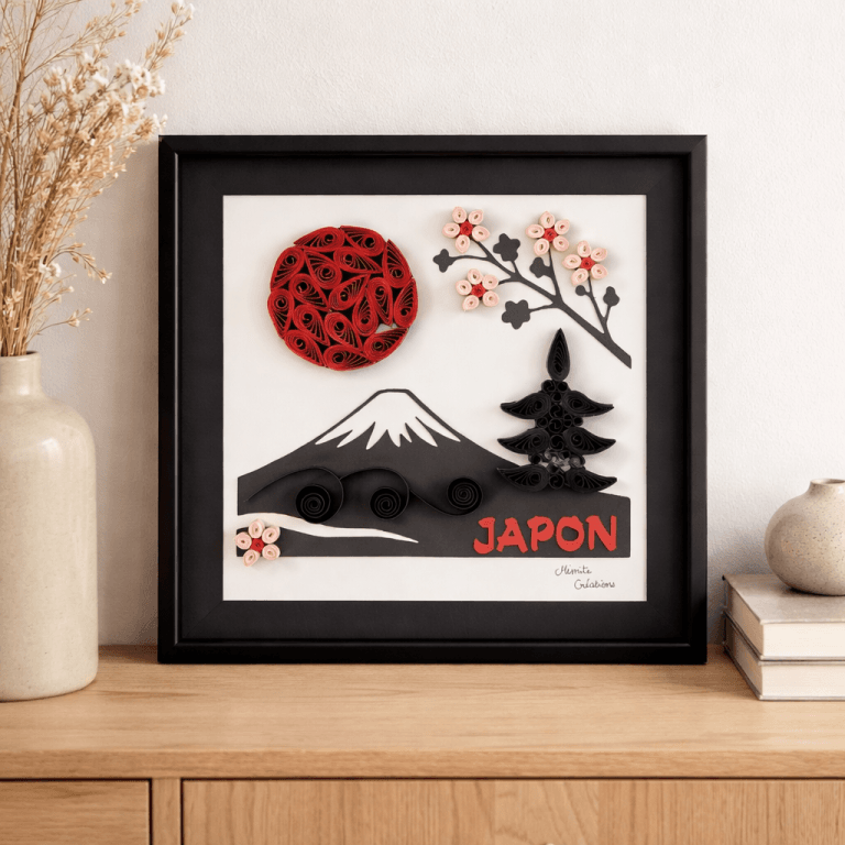 Kit DIY creation en quilling  Japon Mont Fuji