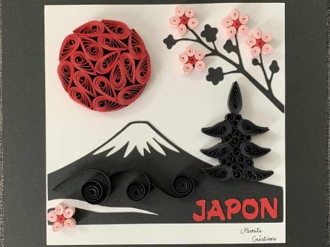 Kit DIY creation en quilling  Japon Mont Fuji