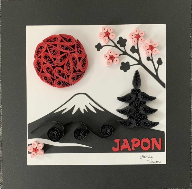 Kit DIY creation en quilling  Japon Mont Fuji