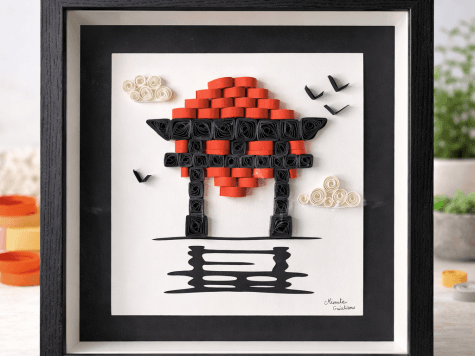 Kit DIY creation en quilling  Japon torii