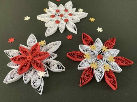 KIT DIY création en quilling Noël rouge