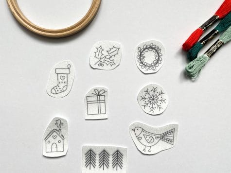 Kit de broderie : Motifs de Noël
