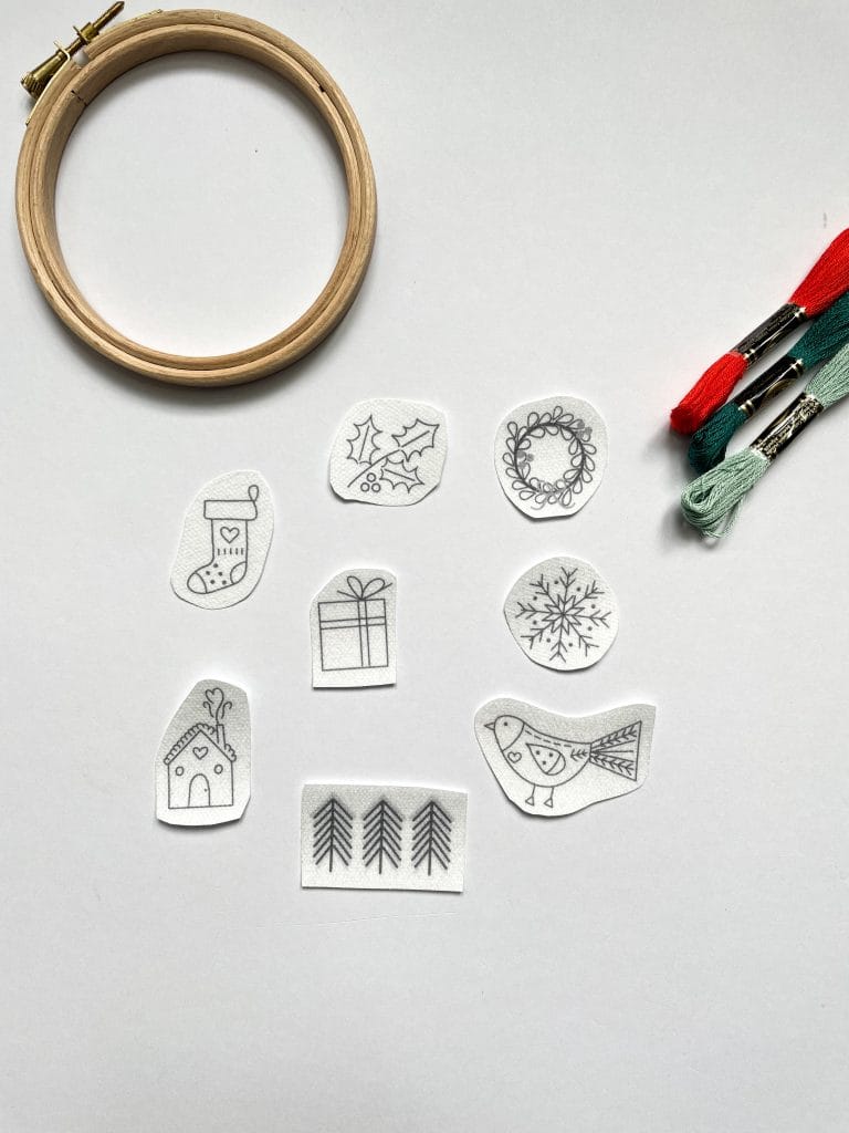 Kit de broderie : Motifs de Noël