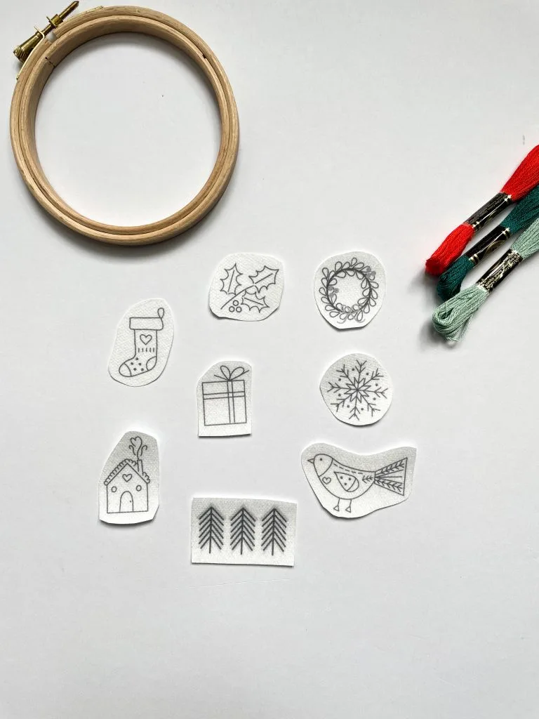 Kit de broderie : Motifs de Noël