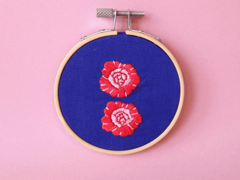 Kit de broderie Rose by Camille Cauvez