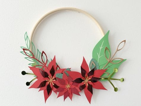 Kit DIY Couronne de poinsettias à coller – Noël