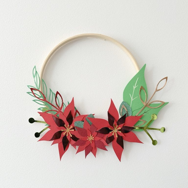 Kit DIY Couronne de poinsettias à coller – Noël