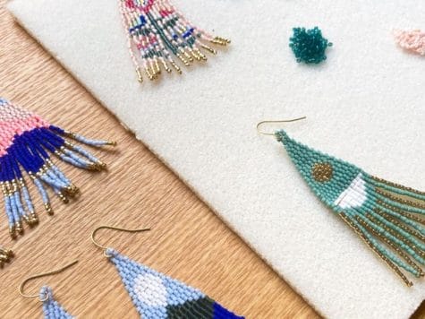 Kit de Boucles d’oreilles à franges double perles