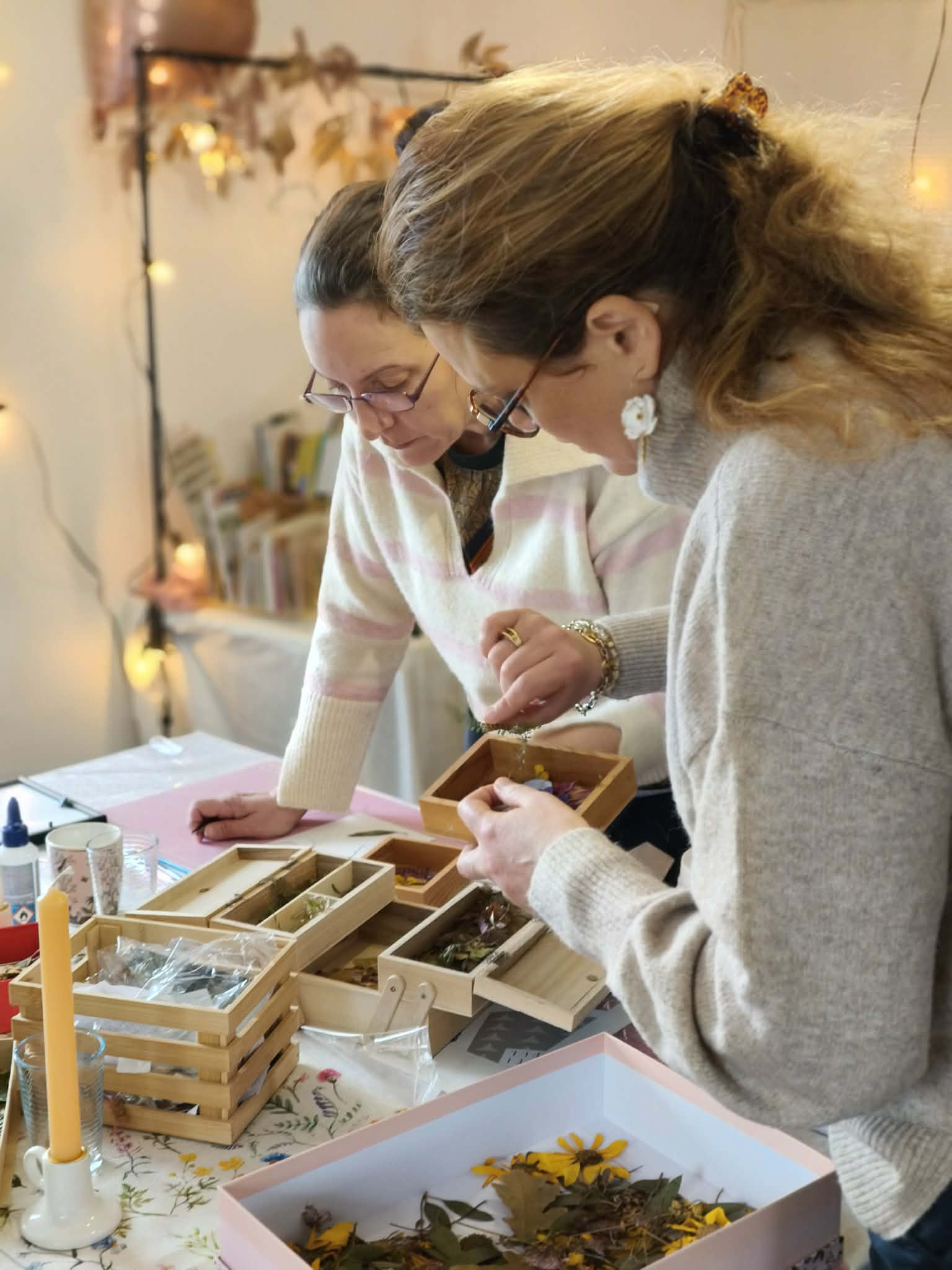 Atelier de composition végétale en coffret bois