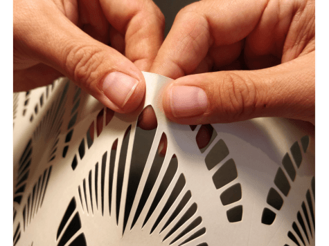 Fabrication d&rsquo;une suspension en papier ajouré