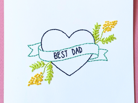 Carte à broder Best Dad