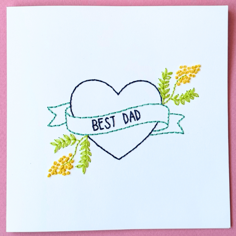 Carte à broder Best Dad