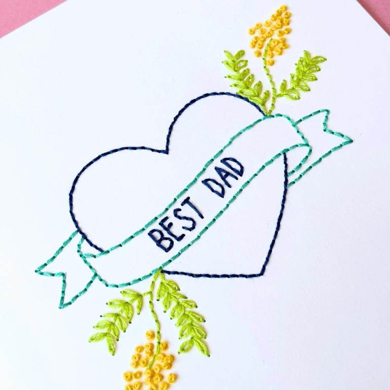 Carte à broder Best Dad