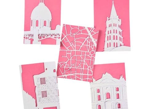 Kit créatif en papier découpé sur Toulouse