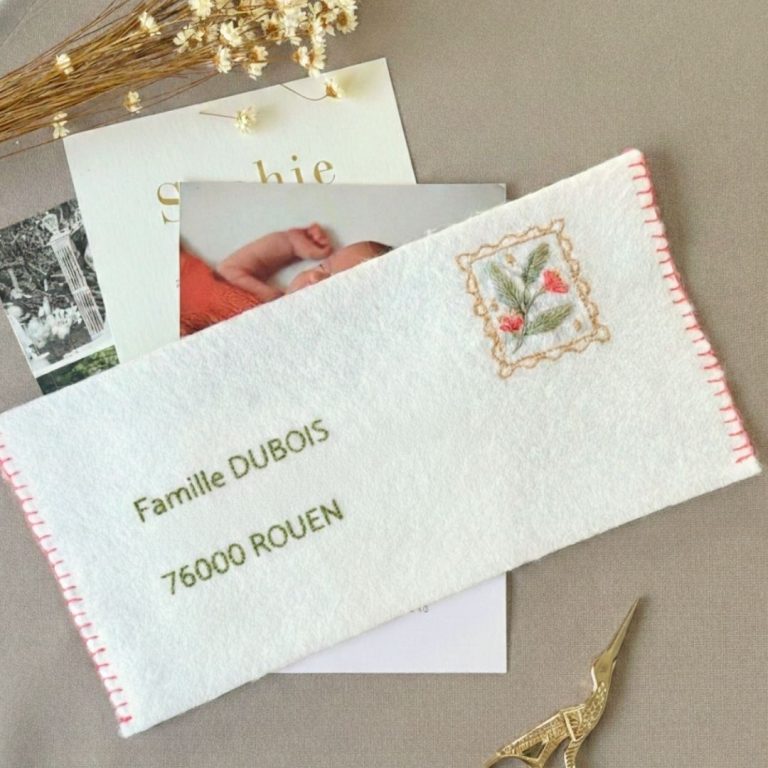 Coffret Petits Trésors – Pochette brodée – Cosy Fabrik