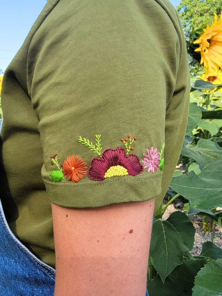 Au Gré des Fleurs – Kit broderie manche à broder