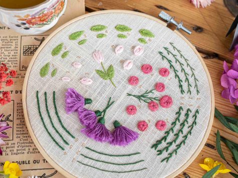 Kit broderie fleurs « L’apprenti fleuriste » – Tome 2