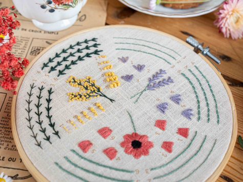Kit broderie fleurs « L’apprenti fleuriste » – Tome 1