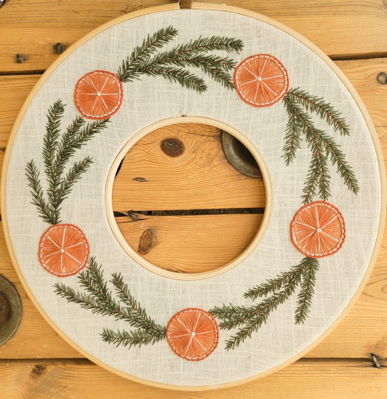 Kit Broderie Noël – « Ma couronne de Noël »