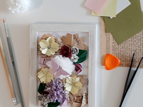 Atelier Origami – Tableau végétal en papier