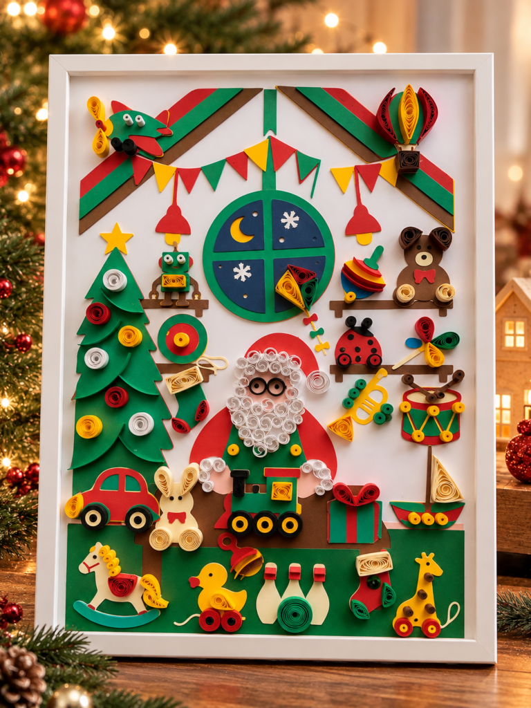 L’Atelier du Père Noël – Calendrier de l’Avent DIY en Quilling
