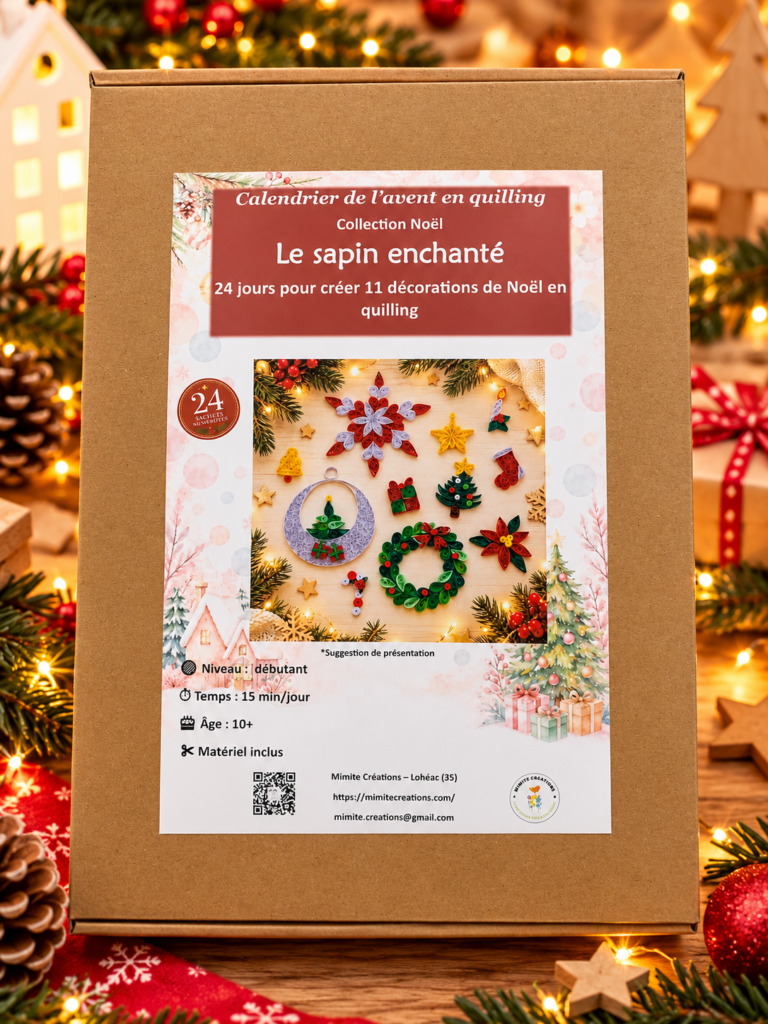 Calendrier de l’Avent DIY Quilling – Le Sapin Enchanté